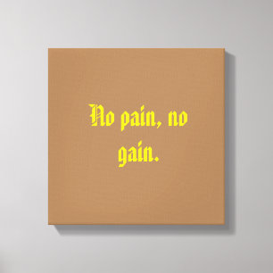 GYM Motivation quotes And Light Brown Canvas Print