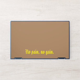GYM Motivation quotes And Light Brown HP Laptop Skin