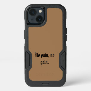 GYM Motivation quotes And Light Brown iPhone 13 Case