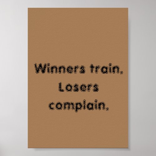 GYM Motivation quotes And Light Brown Poster