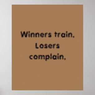 GYM Motivation quotes And Light Brown Poster
