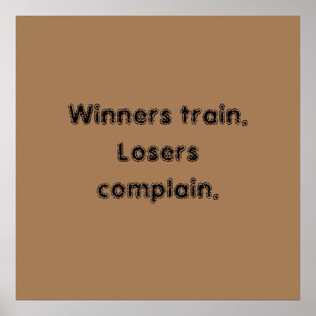 GYM Motivation quotes And Light Brown Poster (Front)