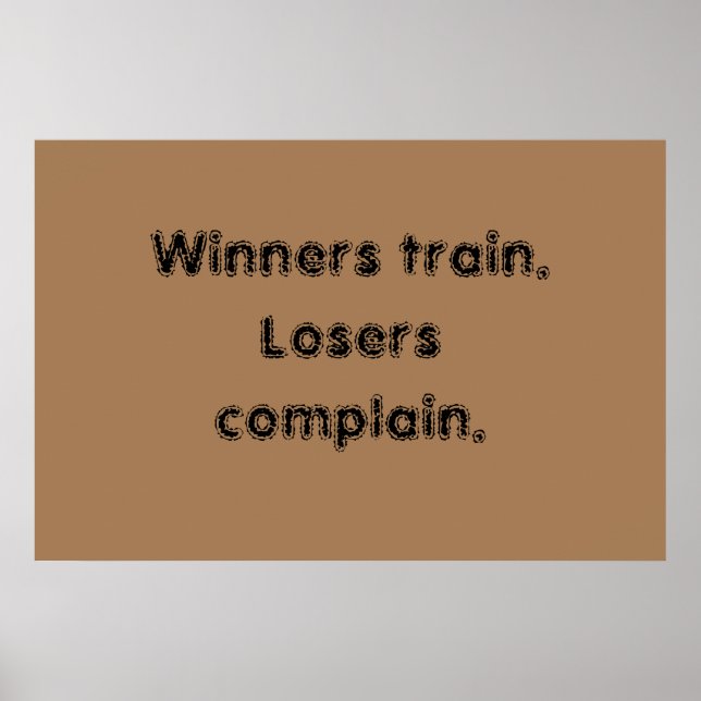 GYM Motivation quotes And Light Brown Poster (Front)