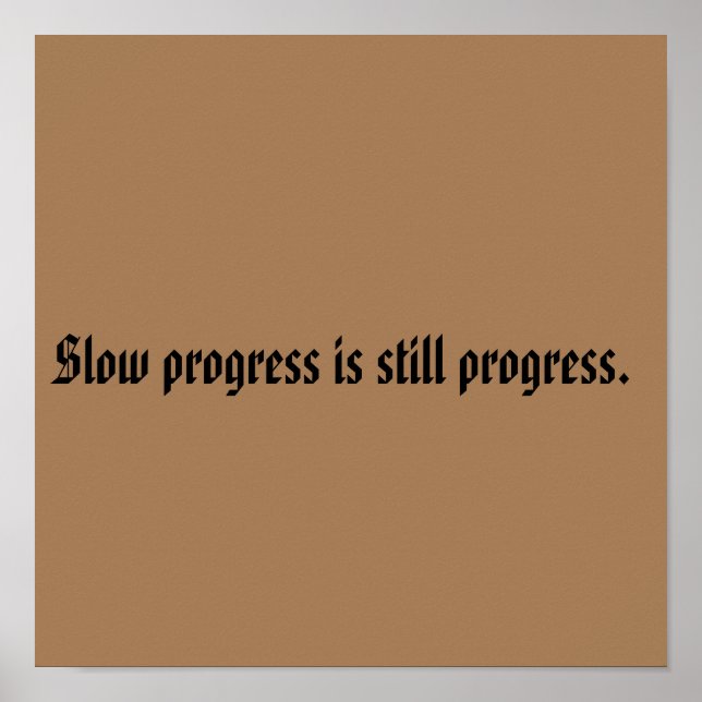 GYM Motivation quotes And Light Brown Poster (Front)