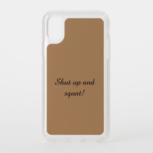 GYM Motivation quotes And Light Brown  Speck iPhone XS Case