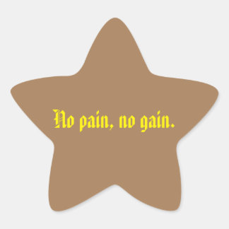 GYM Motivation quotes And Light Brown Star Sticker
