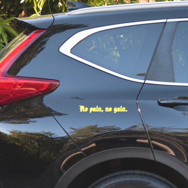 GYM Motivation quotes And Light Brown Sticker (Car Side)