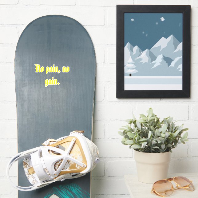 GYM Motivation quotes And Light Brown Sticker (Snowboard)