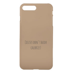 GYM Motivation quotes And Light Brown iPhone 8 Plus/7 Plus Case
