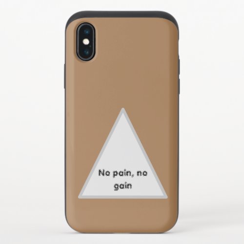 GYM Motivation quotes And Light Brown  iPhone X Slider Case