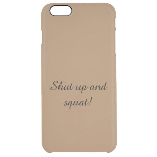 GYM Motivation quotes And Light Brown  Clear iPhone 6 Plus Case