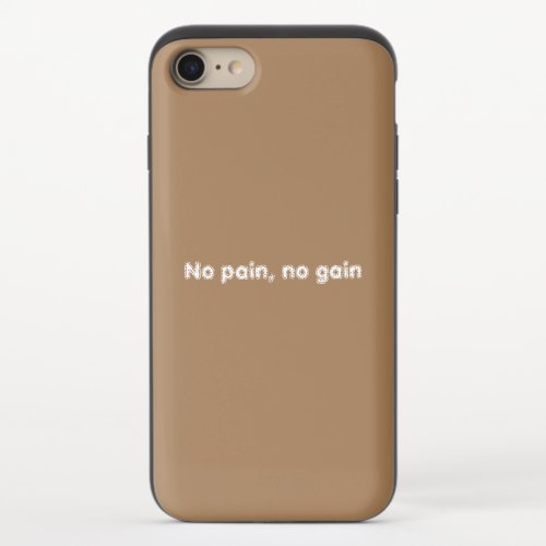 GYM Motivation quotes And Light Brown iPhone 87 Slider Case