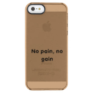 GYM Motivation quotes And Light Brown Clear iPhone SE/5/5s Case