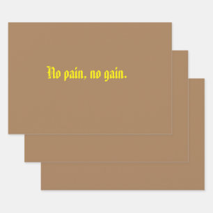 GYM Motivation quotes And Light Brown Wrapping Paper Sheets