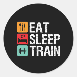 Gym Sticker Funny Workout Sticker for Water Bottle, Gym Motivation Sticker, Weightlifting Sticker, Eat Sleep Gym Repeat