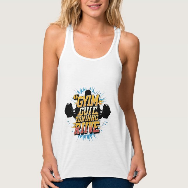 gym motivational design  tank top (Front)
