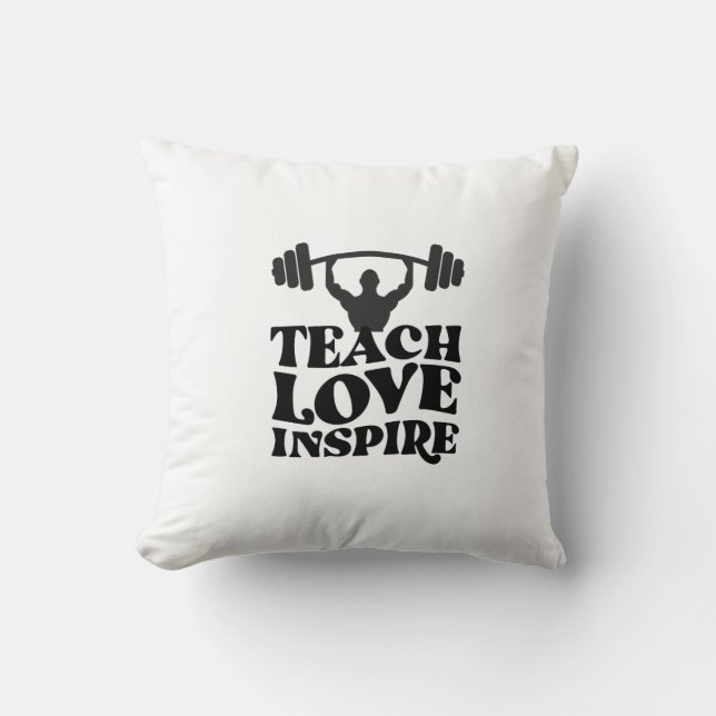 GYM motivational design  Throw Pillow (Front)
