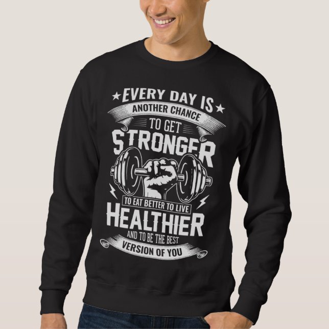Gym Motivational Inspirational Weightlifting Worko Sweatshirt (Front)