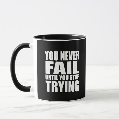 Gym motivational quotes for success slogan mug