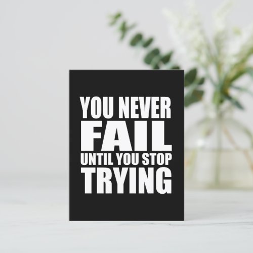 Gym motivational quotes for success slogan postcard