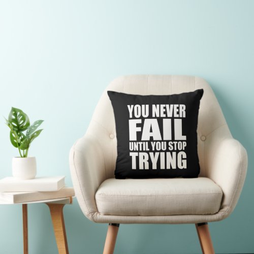 Gym motivational quotes for success slogan throw pillow
