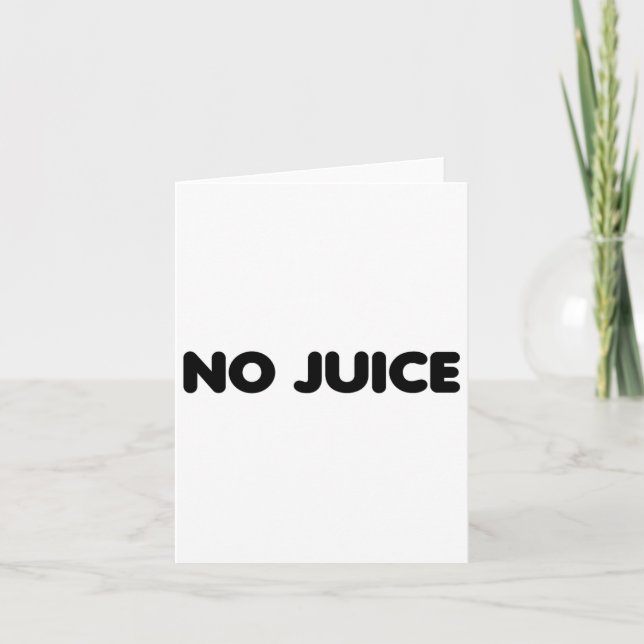 Gym No Juice Clean Bodybuilding  Card (Front)