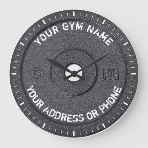Gym Owner Fitness Instructor Gym Coach Workout Large Clock