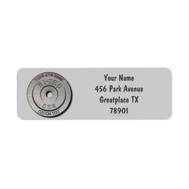 Gym Owner or User Fitness Funny Grey Edition Label (Front)