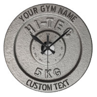 Gym Owner or User Fitness Funny Grey Edition Large Clock