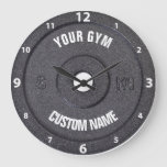 Gym Owner Or User Funny White Numbers Clock at Zazzle
