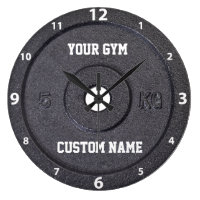 Gym Owner or User White Numbers Clock