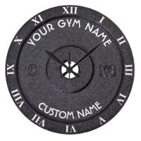 Gym Owner or User With Curved Text Funny Large Clock