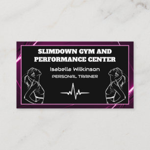Gym Personal Trainer Workout Performance Center Business Card