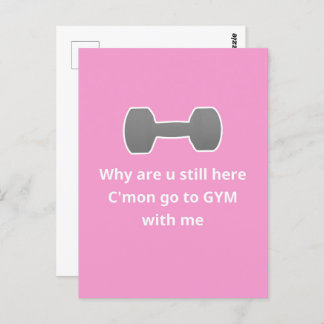 Gym Pink Postcard
