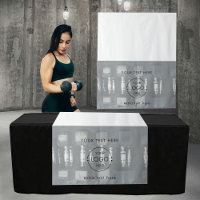 Gym Pop Up Shop Table Runner Sign Business Logo