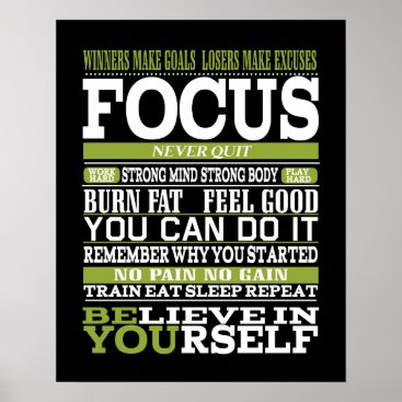 Gym poster, Motivational Exercise personal trainer Poster