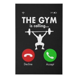 Gym Powerlifting Bodybuilding Saying Gift Faux Canvas Print