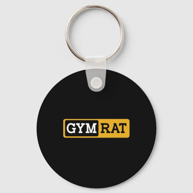 Gym Rat Bodybuilding Workout Bodybuilder  Keychain (Front)