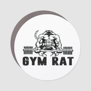 Gym Rat Car Magnet
