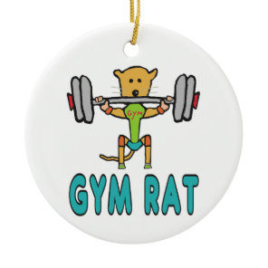 Gym Rat Ceramic Ornament
