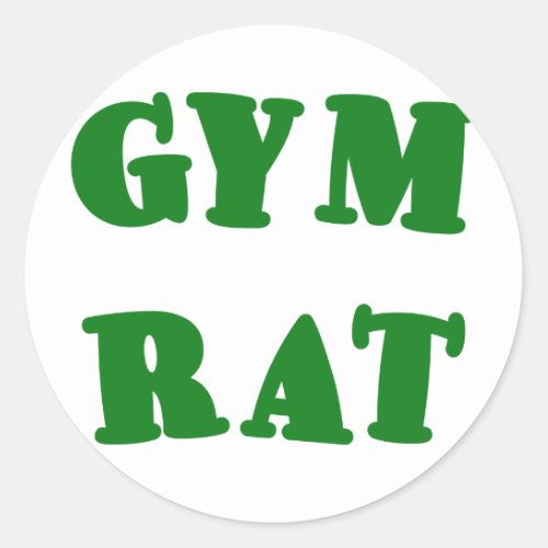 Gym Rat Classic Round Sticker