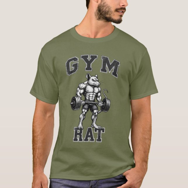 Gym Rat Deadlift - Lifting Humor - Bodybuilding T-Shirt (Front)