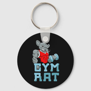 Gym Rat Fitness Bodybuilding Exercise Muscles Spor Keychain