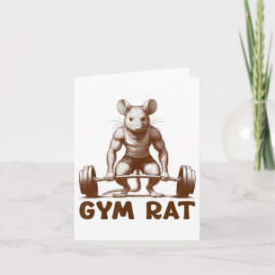 Gym Rat Fitness Bodybuilding Funny Workout Gym Wei Card