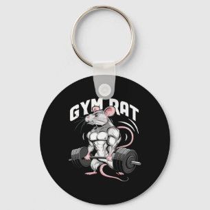 Gym Rat Funny Bodybuilding Fitness Workout Gym Wei Keychain