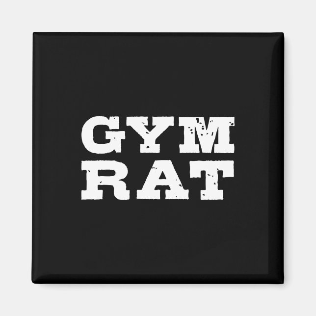 Gym Rat Funny Bodybuilding Workout 1  Magnet (Front)