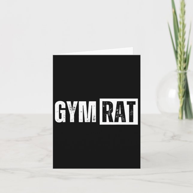 Gym Rat Funny Bodybuilding Workout  Card (Front)