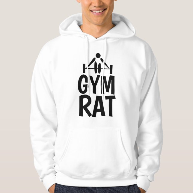 GYM RAT, funny hoodies & T-shirts (Front)