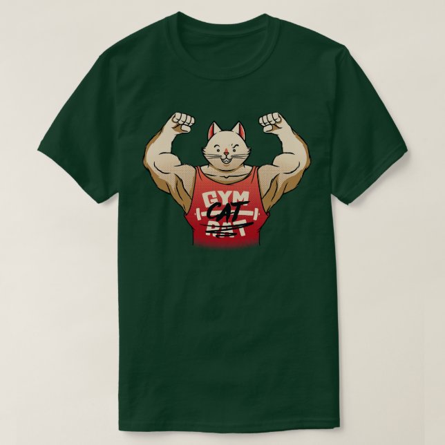 Gym Rat Gym Cat by Tobe Fonseca T-Shirt (Design Front)