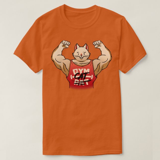 Gym Rat Gym Cat by Tobe Fonseca T-Shirt (Design Front)